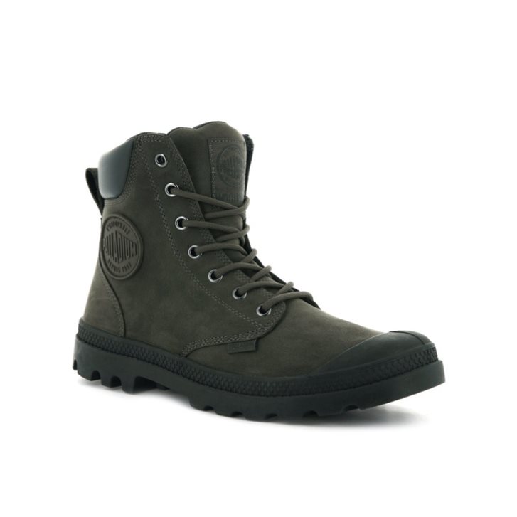 Palladium Pampa Cuff WP LUX Women's Boots Olive | UK V156-VNM